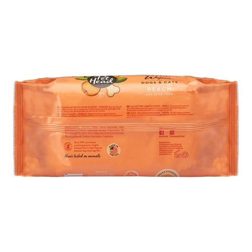 Čisticí ubrousky pro mazlíčky Pet Head Quick Fix – broskev