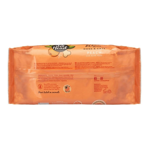 Čisticí ubrousky pro mazlíčky Pet Head Quick Fix – broskev