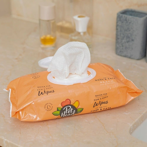 Čisticí ubrousky pro mazlíčky Pet Head Quick Fix – broskev