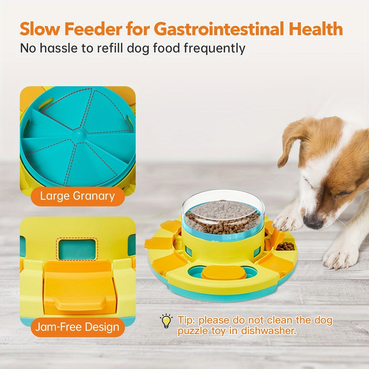 Interactive Dog Puzzle Feeder Toy for IQ Training-1