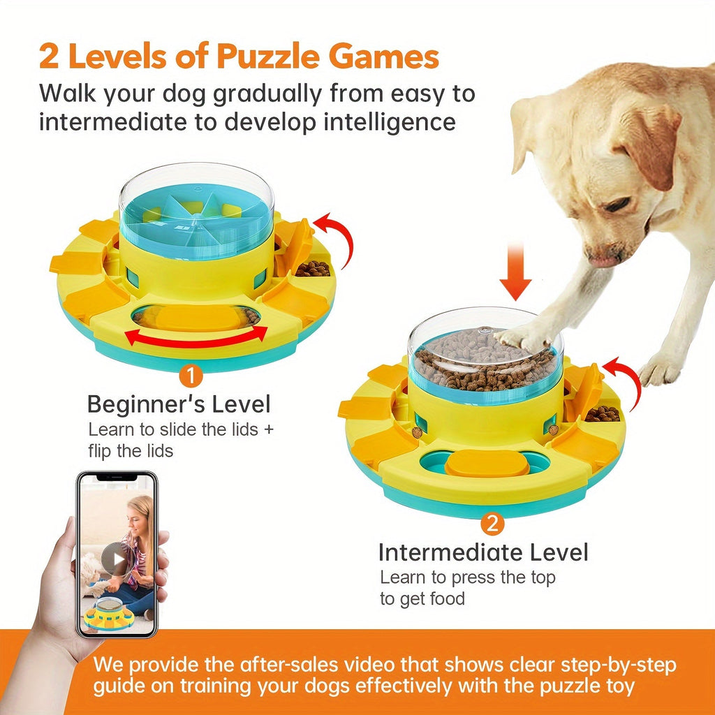 Interactive Dog Puzzle Feeder Toy for IQ Training-4
